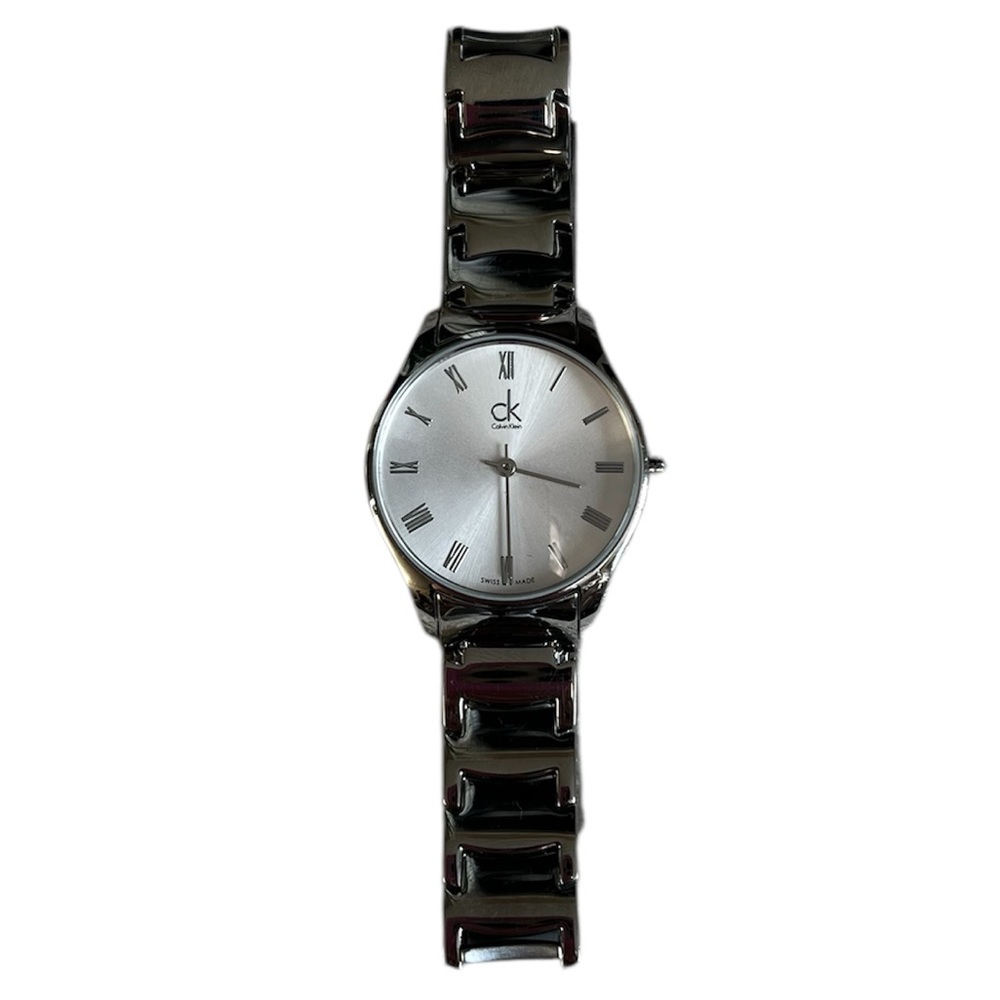 Calvin Klein Women’s Silver & White Swiss Made Watch